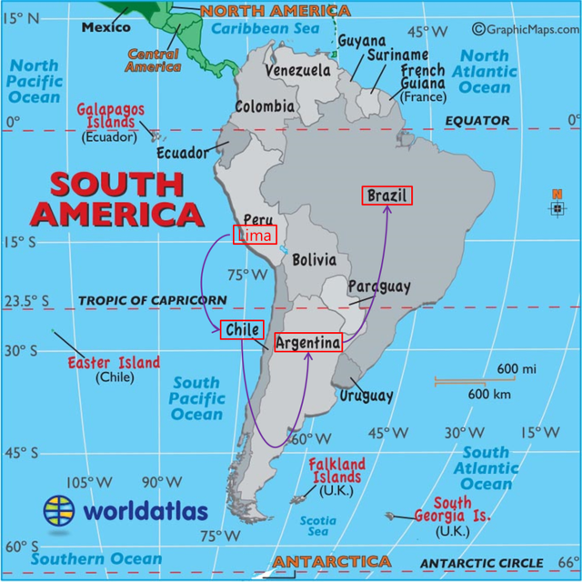 프롤로그] 남미(페루&칠레&아르헨티나) 여행 루트